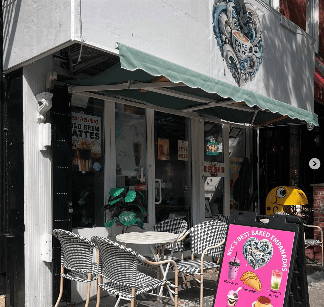 Café La Fe sidewalk cafe in the East Village